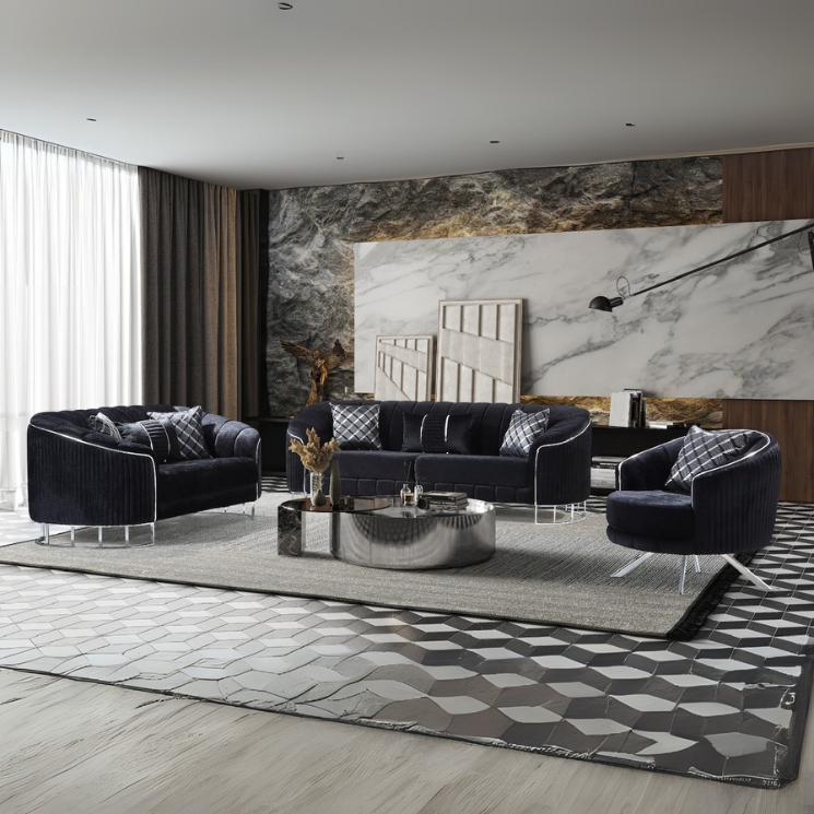 BEYRUT Sohvaryhmä 3+2+1 – Modernia tyyliä ja mukavuutta BEYRUT sohvaryhmälle (3+2+1)