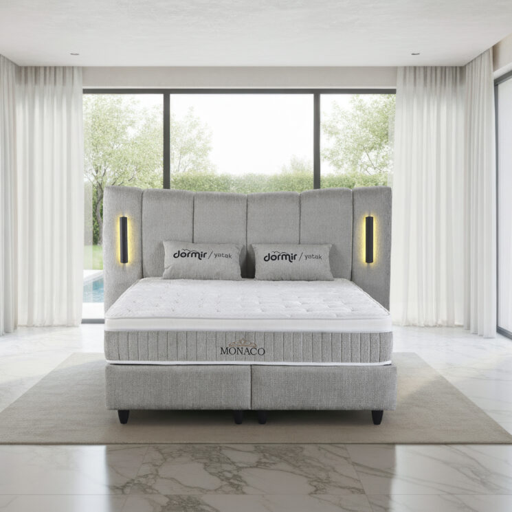 Monaco sänky paketti säilytystilalla ja LED-valoilla